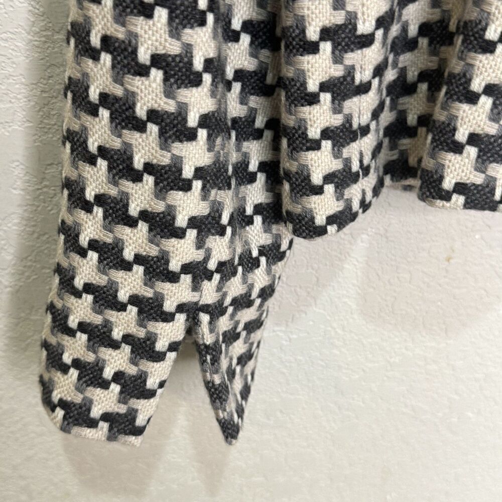 Nina McLemore Jacket Womens 6 Houndstooth Wool Silk Lined Classic Made in USA - Picture 7 of 8